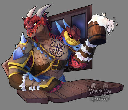 DnD5e - Dragonborn Barbarian [Commission]