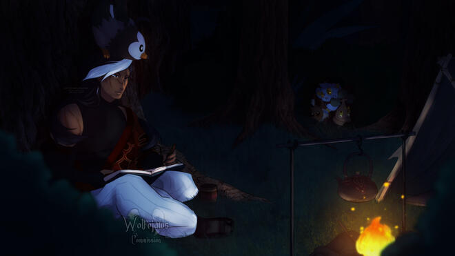 Campfire Visitors [Commission]